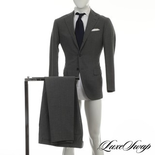 #1 MENSWEAR Ring Jacket Made in Japan Mid Grey Silk Blend Fresco RE024S Suit 50