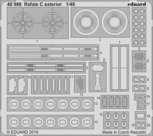 Eduard 48986 1/48 Rafale C Exterior for RMG