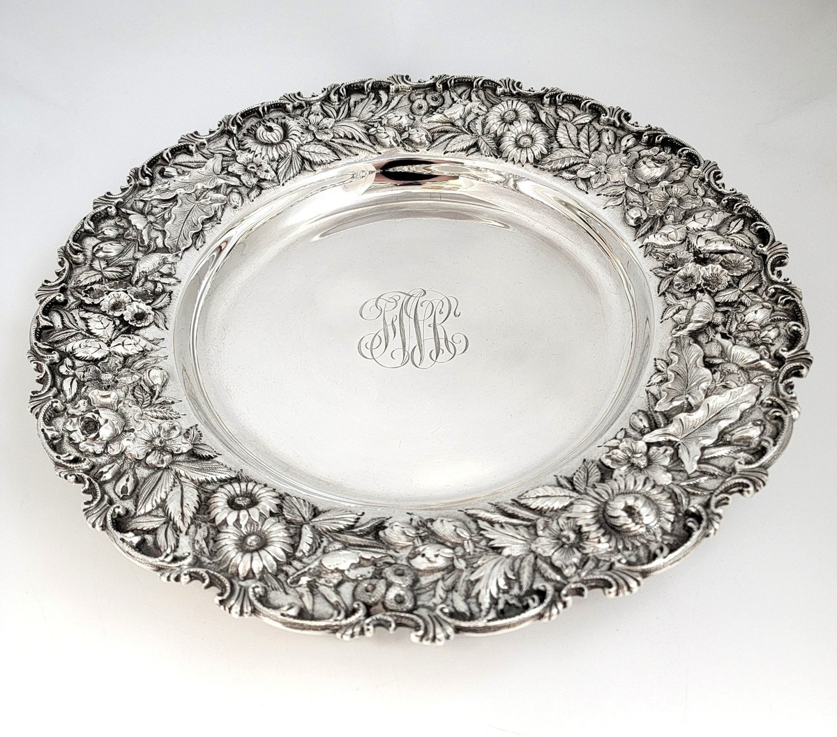 Massive S. Kirk & Son Sterling Silver Repousse Tray 14