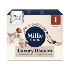 Millie Moon Luxury Disposable Diapers - Size 1 - 108ct - Fits Babies 6-11lbs