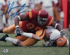 Mike Patterson Signed 8X10 Photo Autograph USC Trojans Tackle Auto w/COA