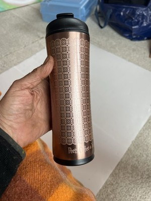 Peets Coffee & Tea Stainless steel  Tumbler 16 Oz Bronze Thermos 