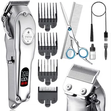Dog Grooming Clippers for Thick Heavy Coats, Cordless Dog Trimmers Clippers P...