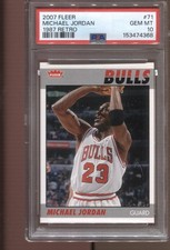 2007-08 Michael Jordan Fleer 1987 Retro #71 PSA 10 Gem Mint Chicago Bulls