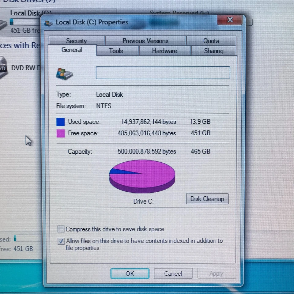 DELL OPTIPLEX 380 SFF Core 2 Duo 2.93GHz 4GB RAM 500GB HD (Windows 7 Pro 64-Bit) - Image 3 of 4
