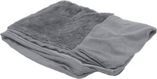 Replacement Dog Bed Cover Plush  Suede Sofa-Style, Machine Washable - Gray, Jum