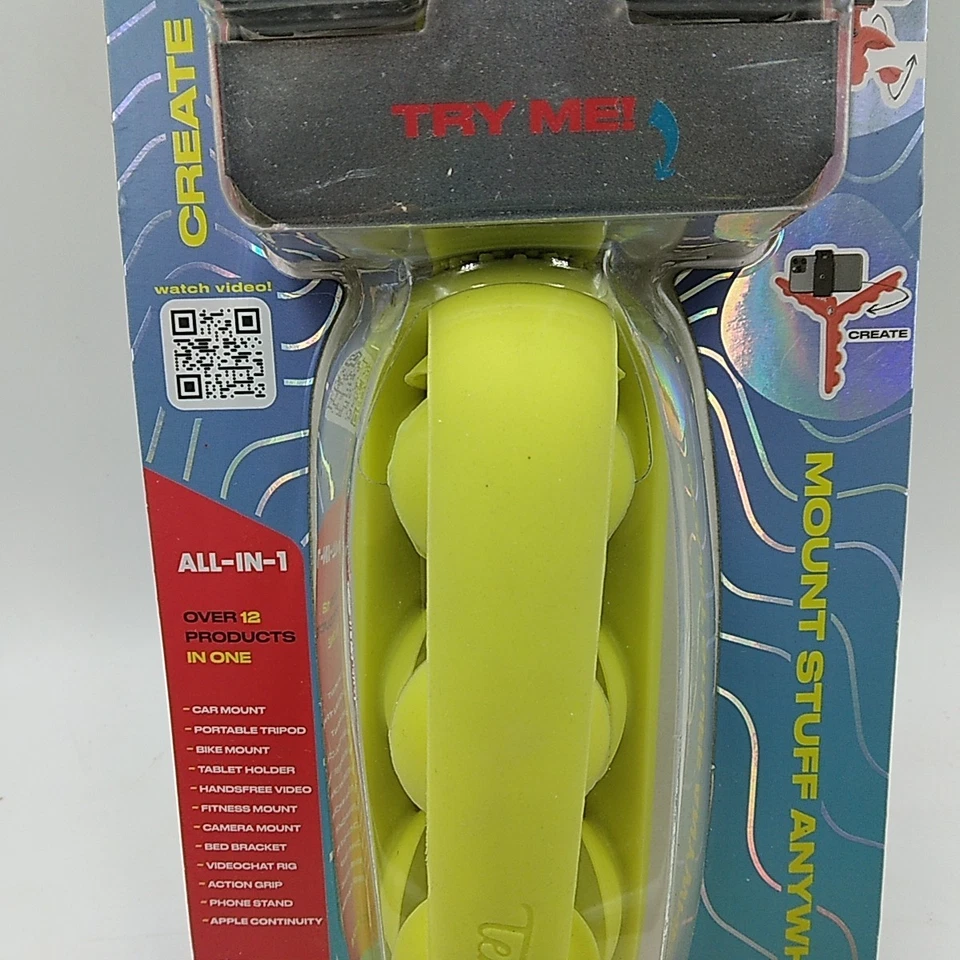 NUEVO Tenikle Pro Trípode Flexible Flexible Ventosa Cámara y Teléfono Montaje Amarillo Foto 4 de 4