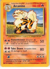 Arcanine 23/102 Uncommon Base Set Pokemon HP
