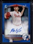 2025 Bowman Chrome Mavis Graves Auto 1st Prospect Refractor Blue #/150 Phillies