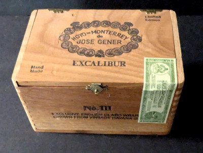 Handmade Wood Cigar Box  Hoyo De Monterrey Jose Gener EXCALIBUR Limited Edition