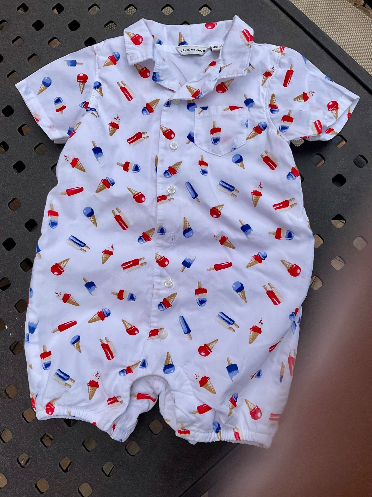 Janie and Jack One Piece Outfit 12-18 months Popsicles & Ice Cream Cones Cute!