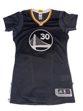 Stephen Curry Golden State Warriors Authentic Adidas Slate Sleeve Jersey Large