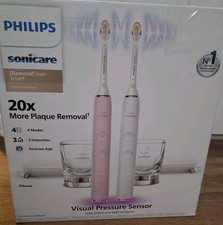 Philips Sonicare Diamond Clean Smart HX 9904 2 Pack White/Pink New Open Box