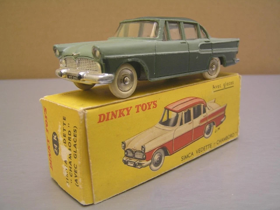 Dinky Toys 24K Simca Vedette Chambord Concave Hubs made in France 1/43 rare NMIB - Image 2 of 4
