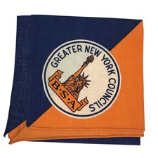 Greater New York Council NY Neckerchief BLU/ORG Bdr (LB2858)