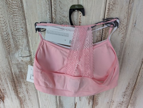 New! Girls Bralette 2 Pack White and Pink Size XL - Picture 2 of 5