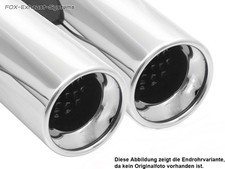  Edelstahl Komplettanlage ab Kat Audi Urquattro 2x76mm eingerollt gerade