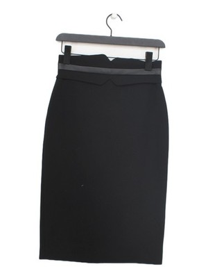 Karen Millen Damen Midirock UK 8 schwarz Wolle