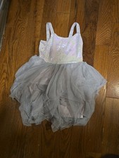 Cat  Jack Girls XS 4/5 Sequin Bodice Gray Tulle Tutu Party Dress Sleeveless