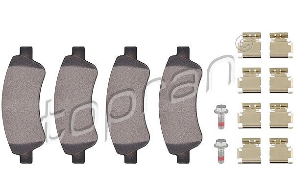 Topran Bremsbelagsatz, Scheibenbremse Vorderachse U.A. FüR CitroËN, Ds, Peugeot-image