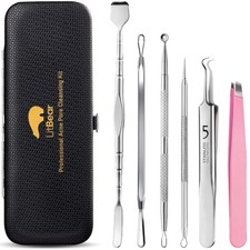 6 Pcs Blackhead Remover Tools,Pimple Popper Tool Kit,Blackhead Pimple Comedon...