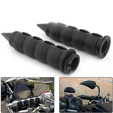 1" Motorcycle Black Hand Grips Handlebar For Harley Dyna Honda  Yamaha 1996-2010