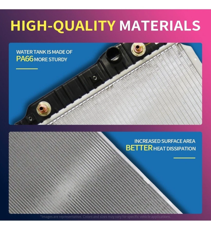 Radiador completo núcleo aluminio compatible con Nissan Pathfinder 05-2009 Xterra Foto 3 de 4