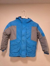 Kids Blue Lands' End Winter Coat Size L 7