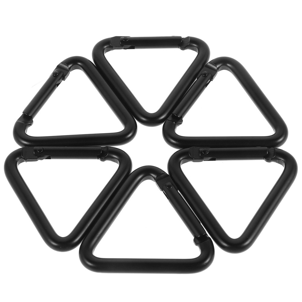 6-Pack Aluminum Carabiner Key Clips for Kids - Secure Snap Hooks for Keys