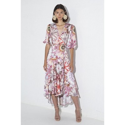 NWT Women's Alexis Rozella Midi Tie-Dye Print Dress Size Small Midi