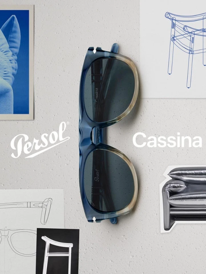 Persol 714 52 24/31 Havana pliant Lunettes de Soleil