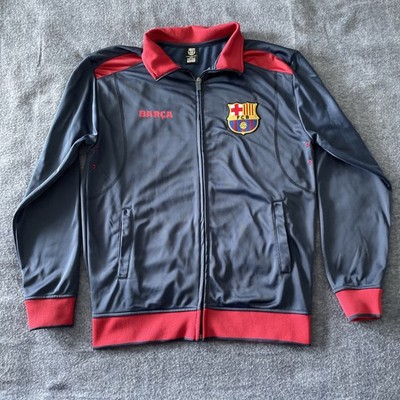 Barcelona Jacket Mens Medium Full Zip Trainer FCB Soccer Football La Liga