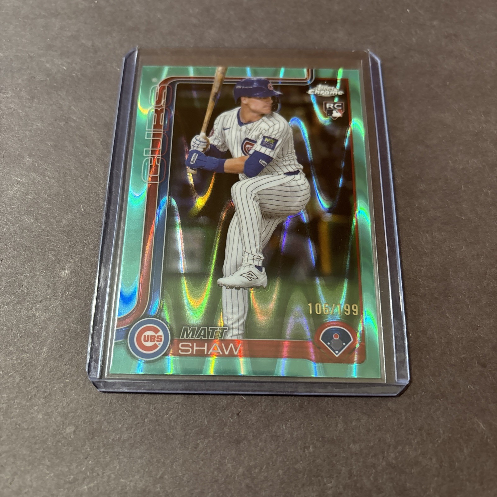 2025 Topps Chrome - Matt Shaw #219 Aqua Raywave Refractor /199 (RC)