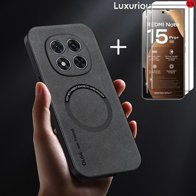Magnet Handyhülle für Redmi Note 15/15 Pro/15 Pro+ 5G Kameraschutz Case 9H Glas