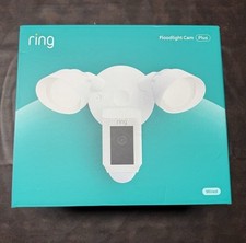  NEW Ring Floodlight Cam Plus Outdoor Wired 1080p FHD Surveillance Camera White