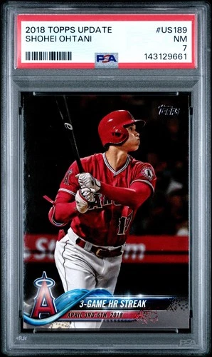 143129661 Shohei Ohtani 2018 Topps #US189 Rookie RC PSA 7