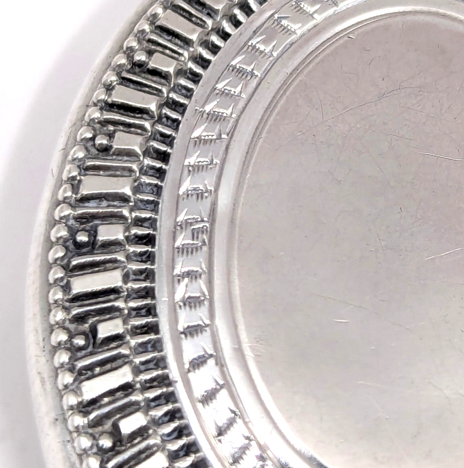 Antique Solid Silver Engraved Locket Pendant with… - image 8