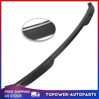 For 2016-2022 Nissan Maxima Sedan Carbon Fiber Glossy Black Trunk Spoiler Lip