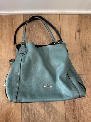 Coach 57125 Edie Turnlock Pebble Leather Shoulder Bag Purse Vintage 2000s
