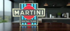 Martini Racing Team lightbox LED Man Cave Slot car Sign Custom
