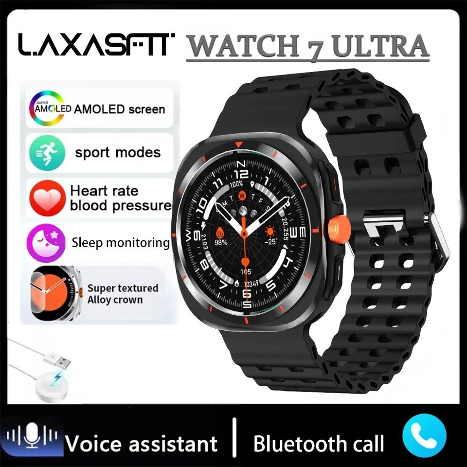 2025 Smartwatch Men Women AMOLED GPS Bluetooth Call Fitness Tracker Gym Fun Gift - Image 3 of 4
