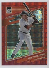 2021 Panini Donruss Optic Red Pandora Prizm 63/99 Mike Yastrzemski #103 19am
