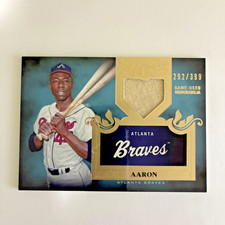 2011 Topps Tier One Hank Aaron Atlanta Braves HOF Relic Patch 292/399 #TSR44 