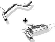 FOX Racing Sportanlage ab Kat 1x90mm mit Absorber für VW Golf 5 Plus Cross 5M