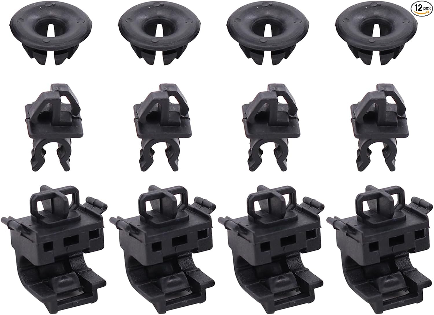 Set of 4 Hood Rod Holder and Opener Stay Grommet Clip for Accord Odyssey Pilot B