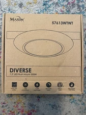 Maxim Lighting LED Flush Mount Light Diverse 7.5" 57643WTWT