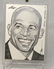 DEION SANDERS  2013 LEAF Best of  1/1  HOF STEVE STANLEY ONE of ONE