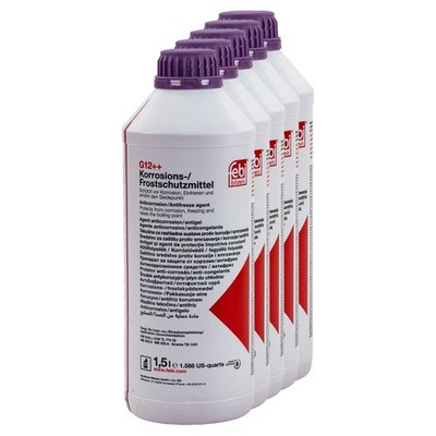 Kühlerfrostschutz Konzentrat Febi G12++ 5 X 1,5 Liter Violett für VW Passat Golf