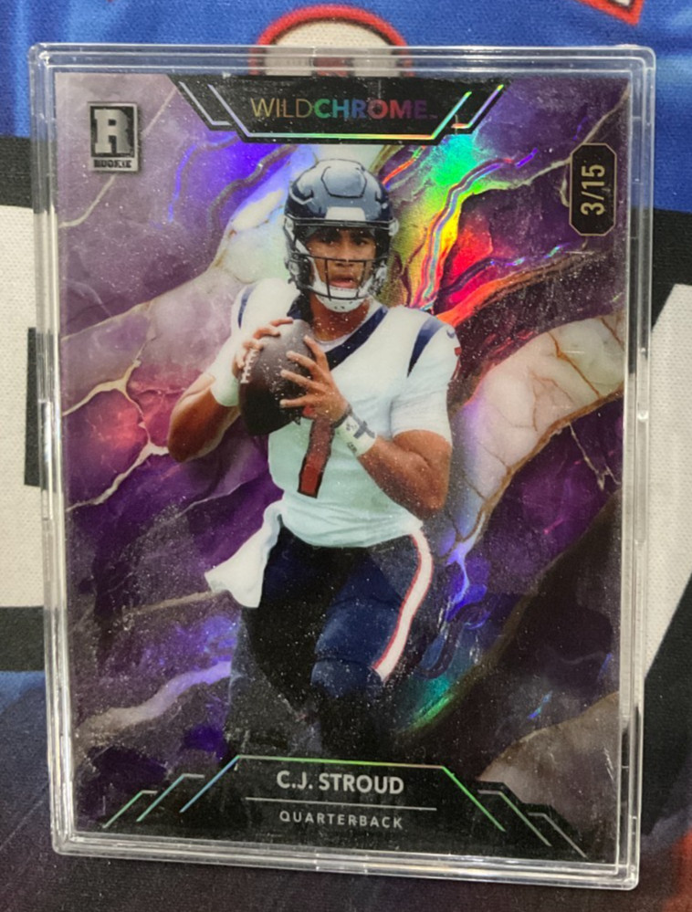 CJ Stroud Wild Card Wildchrome Pro-Look Wildmarble Promo #WCMPR Lazers-Purple