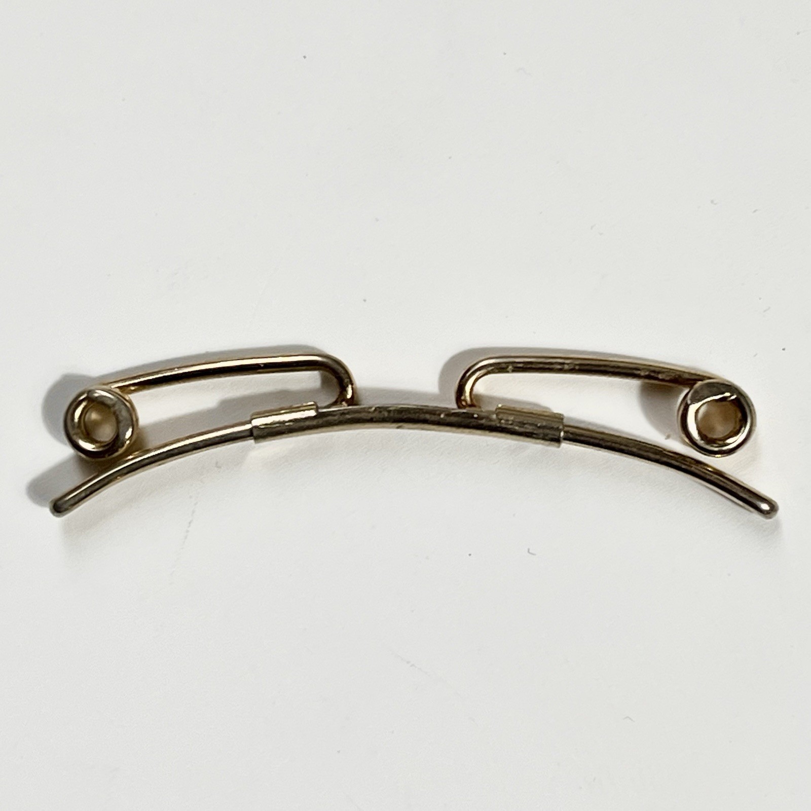 Vintage Swank Gold Tone Collar Clip Stay Scarf Clip Formal Dress Bar Accessory